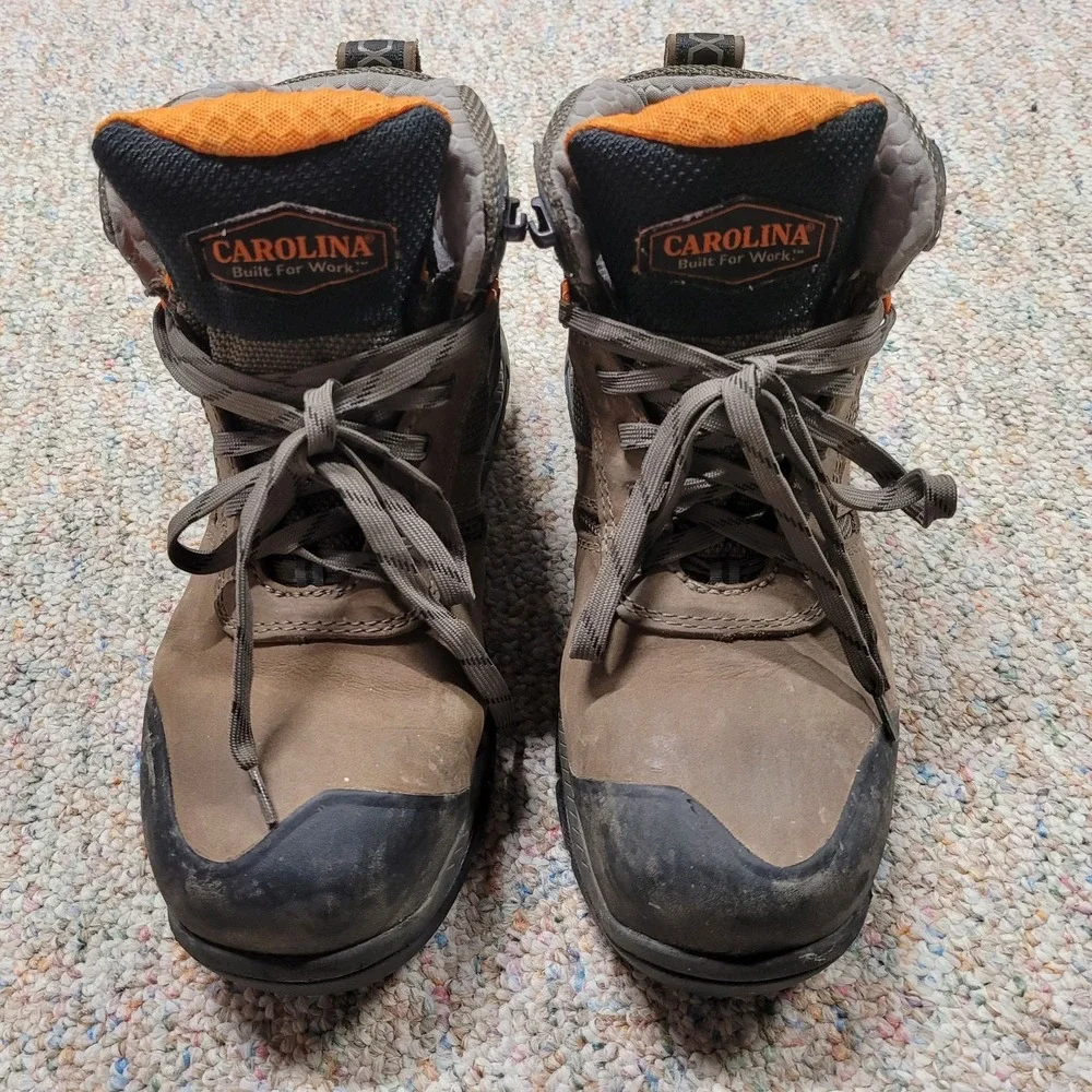 Carolina Boots Mens 8.5 D Brown Duke Waterproof Composite‎ Toe Hiker Work Shoe